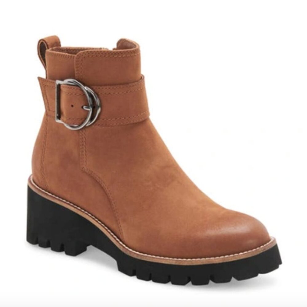 Blondo Dagger Waterproof Booties in cognac